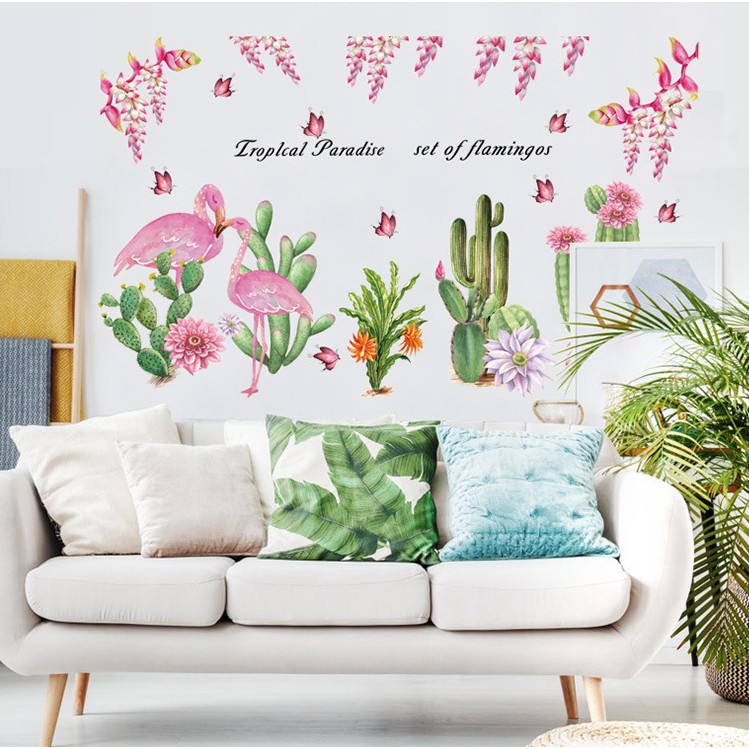 Decal dán tường Phong cách tropical