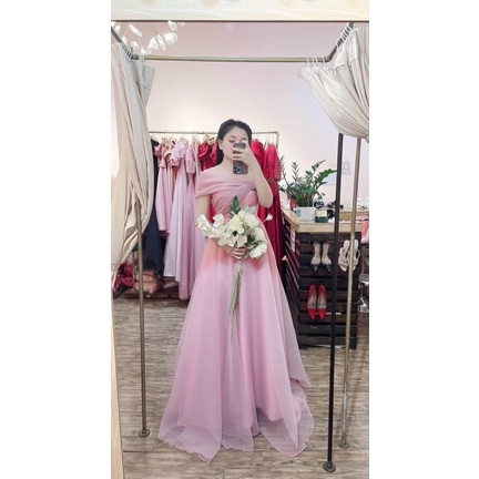 MS1281V ĐẦM MAXI XỐP CHÉO VAI full size S/M/L/XL