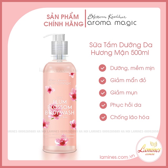 Sữa Tắm Trắng da Aromamagic | Aroma Magic 3in1 Plum Blossom Bodywash 500ml