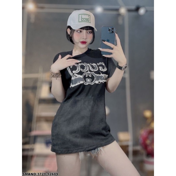 Áo thun Unisex nam nữ GG loang đình đám hót trend form rộng đẹp tay lỡ kiểu hàn quốc vải cotton HARI in hoạ tiết