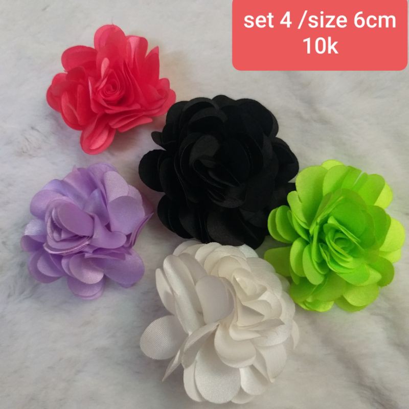 set Hoa trang trí ,size 4 cm dến 9cm.(1 set  )