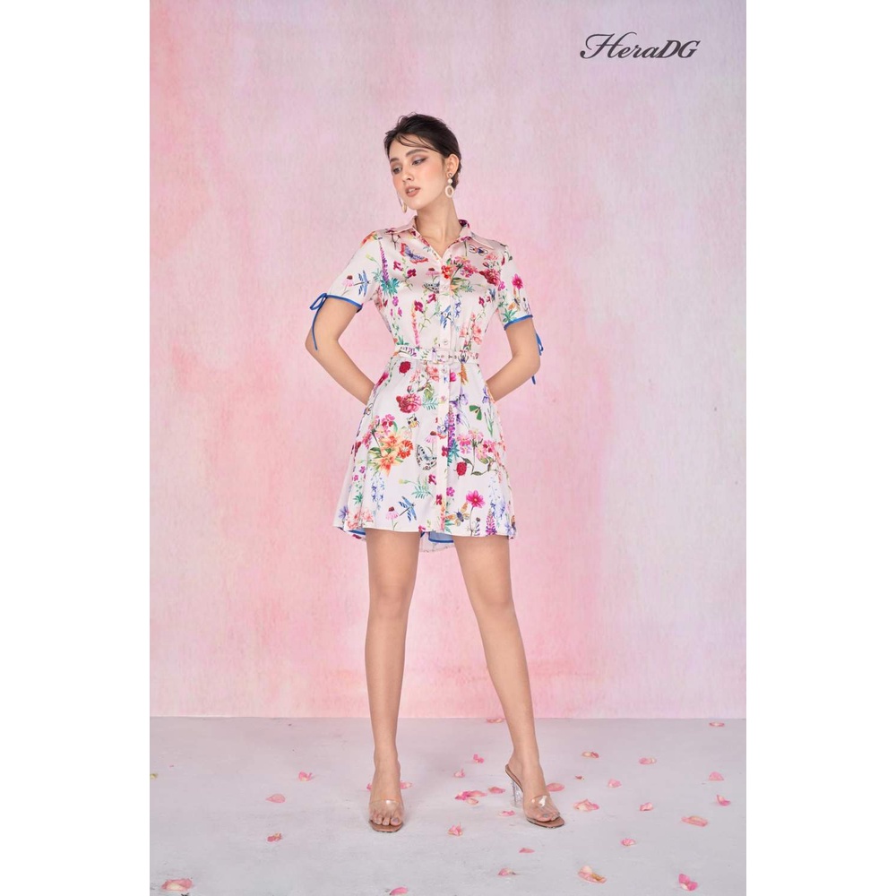 Bộ Jumpsuit Họa Tiết HeraDG Thiết Kế Kèm Đai Eo Tháo Rời Có Thể Tùy Chỉnh, Chất Liệu Vải Cao Cấp SJSBA002