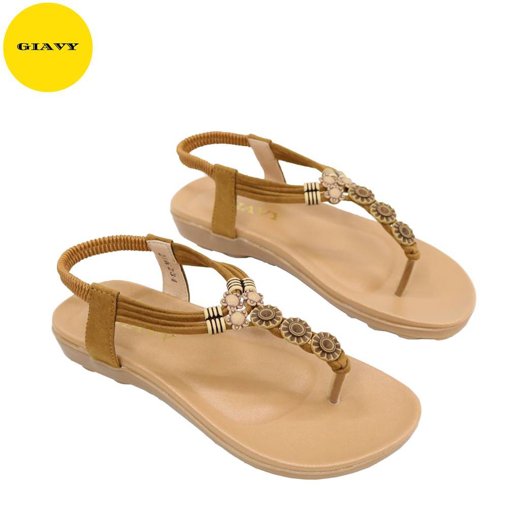 SANDAL NỮ QUAI KẸP KẾT HỌA TIẾT XINH XẮN S-H234 - GIAVY