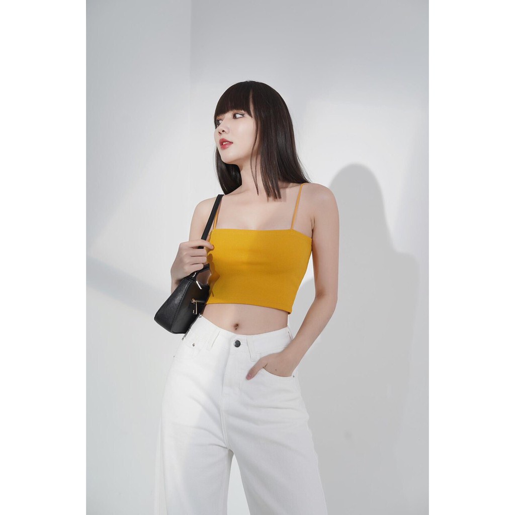 [Hot Deal ngày 15 hàng tháng] Áo Croptop 2 Dây Sợi BÚN chất Cotton AO34