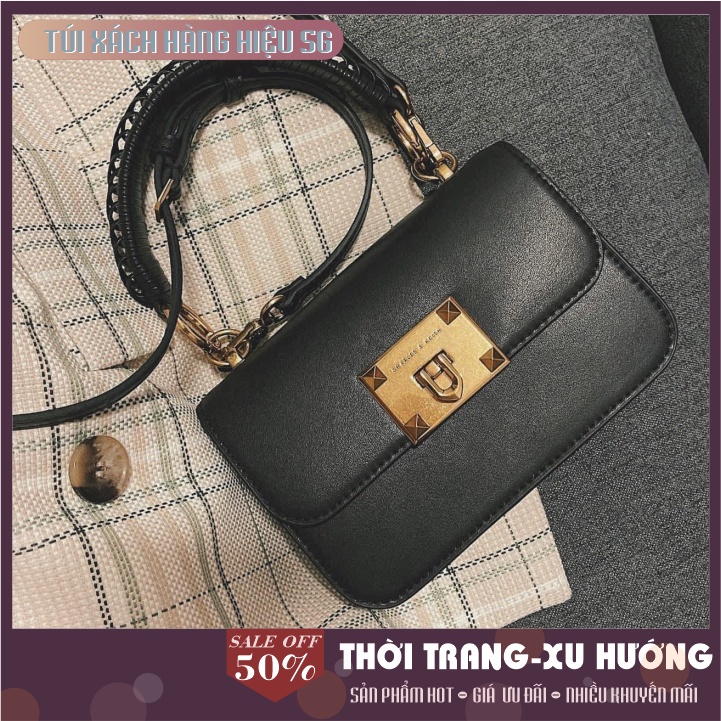 Túi Đeo Chéo Đeo Vai C.k Quai Tết Đẹp Tiện Dụng Đi Tiệc Đi Làm Màu Đen DC13a [Hàng Xuất Dư Tuyển]