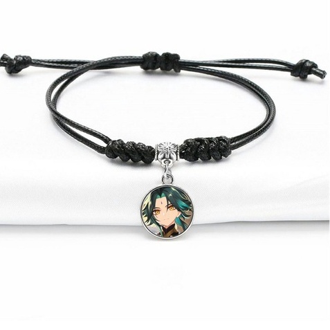 COMBO 4 món nhân vật XIAO game GENSHIN IMPACT standee lomo dây chuyền vòng tay anime chibi