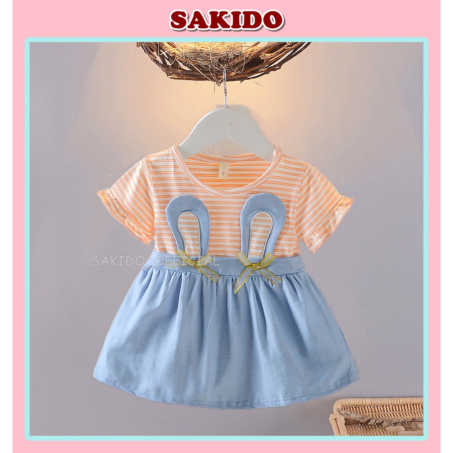 Váy cho bé gái mùa hè từ sơ sinh tới 4 tuổi tai thỏ xinh xắn SAKIDO KIDS