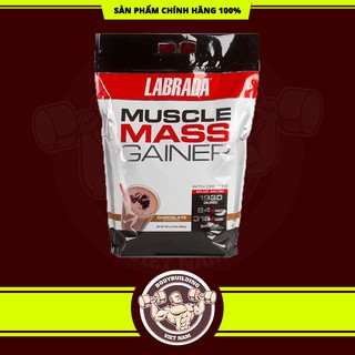 [ + Quà] Sữa Tăng Cân Nhanh Cho Người Gầy Muscle Mass Gainer - Labrada -12 Lbs (5.4kg) - Authentic 100%
