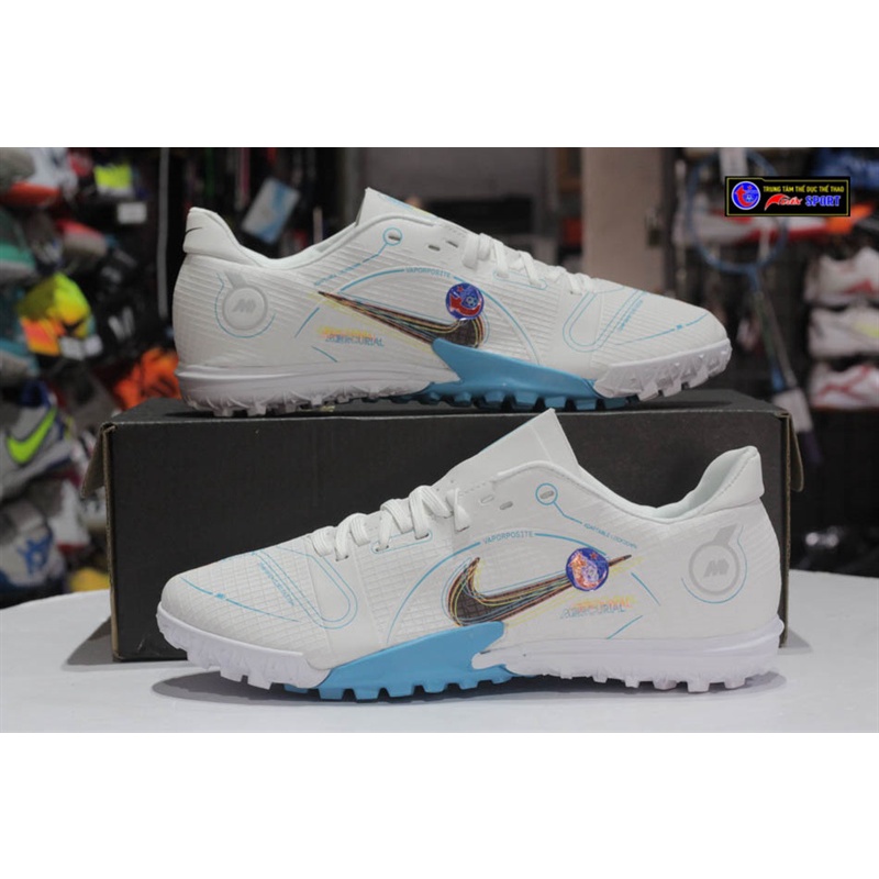 Giày đá bóng Vapor 14 Academy TF - TRẮNG XANH