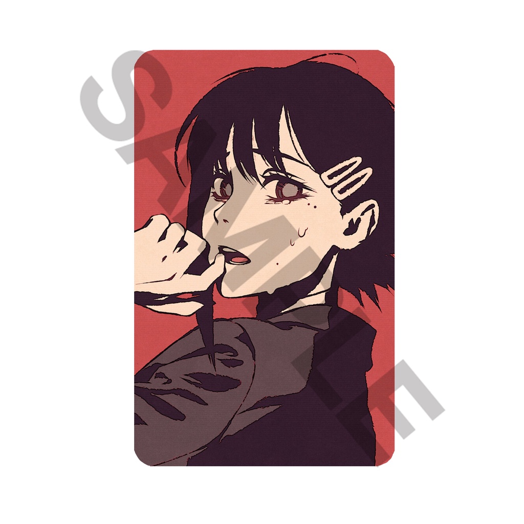 Card bo góc in hình NHÂN VẬT CHAINSAW-MAN THỢ SĂN QUỶ ảnh thẻ bo viền 5*8cm anime chibi dễ thương đáng yêu