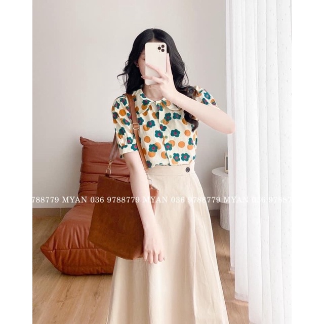 vải thô cotton mịn mát thấm hút mồ hôi ứng dụng may váy,áo,đồ bộ hoa con ong