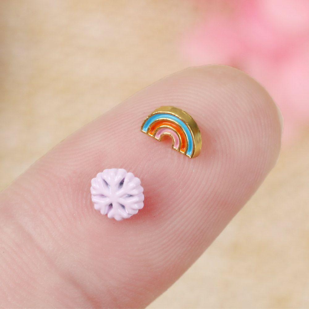 BEBETTERM Set 20 Nút Áo Mini Hình Cầu Vồng / Tuyết Cho Búp Bê