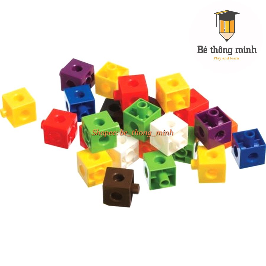 CUBE BLOCK - Khối lập phương cho bé học toán và xếp hình sáng tạo Math Link Cubes