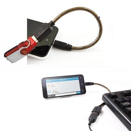 Cáp USB  sang Micro OTG Unitek Y-C438 Dài 20cm kết nối điện thoại vào bàn phím