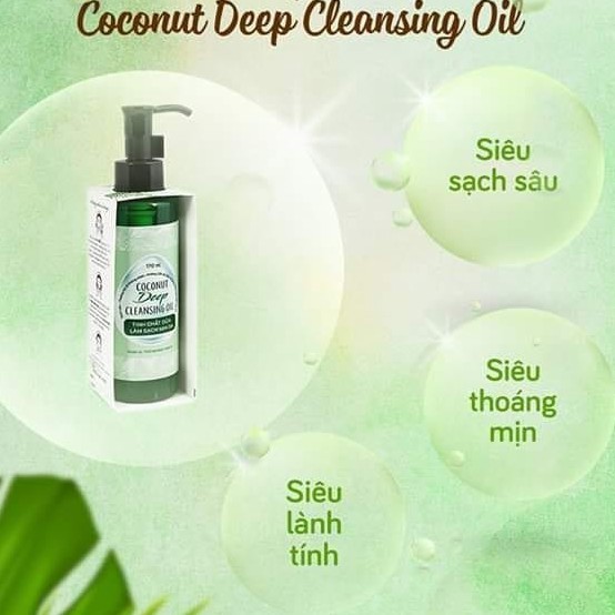 Tinh chất dầu dừa làm sạch mịn da Sense Plus Coconut Deep Cleansing Oil 170ml