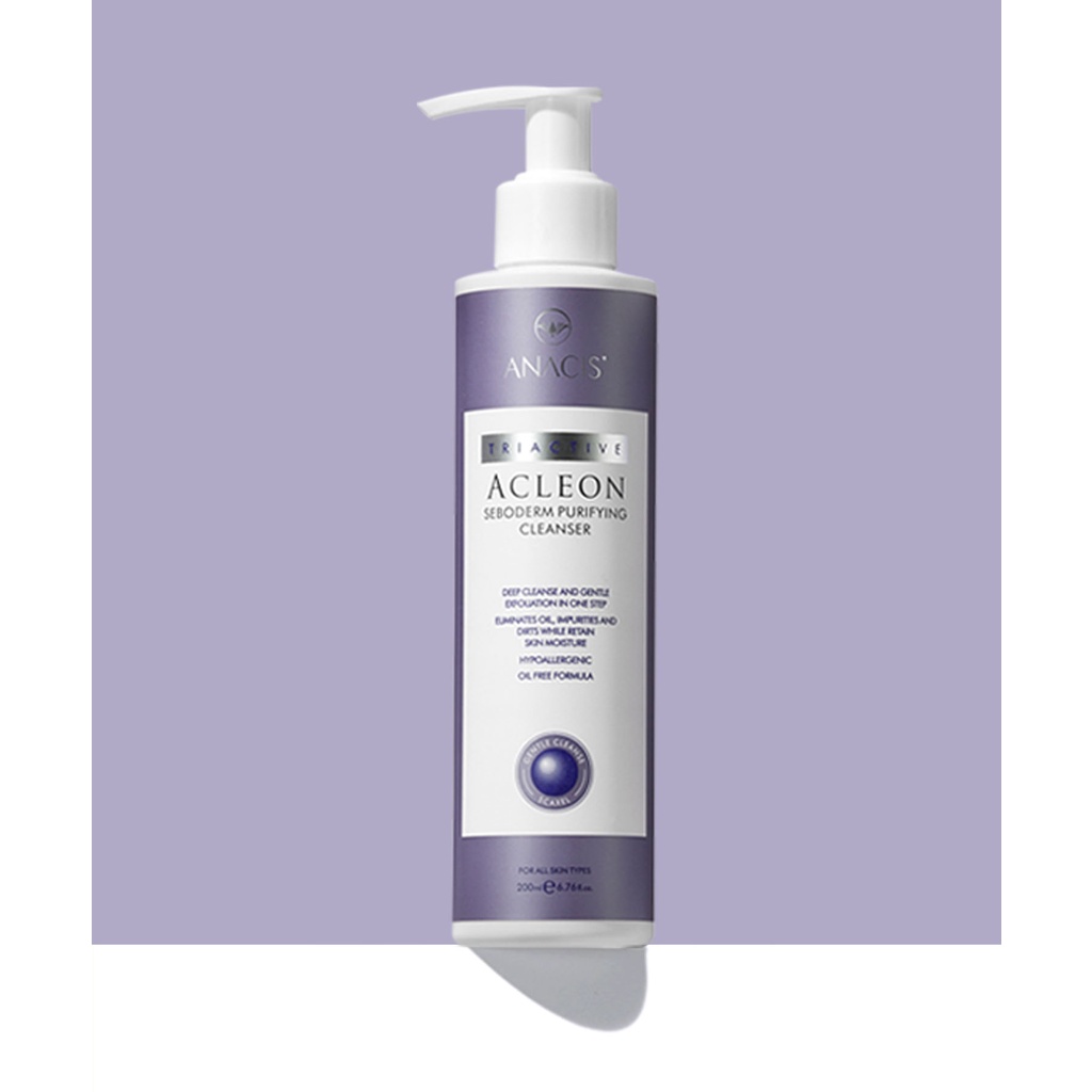 Sữa Rửa Mặt Sạch Sâu Kiềm Nhờn Da Dầu Mụn ANACIS ACLEON SEBODERM PURIFYING CLEANSER 200ml