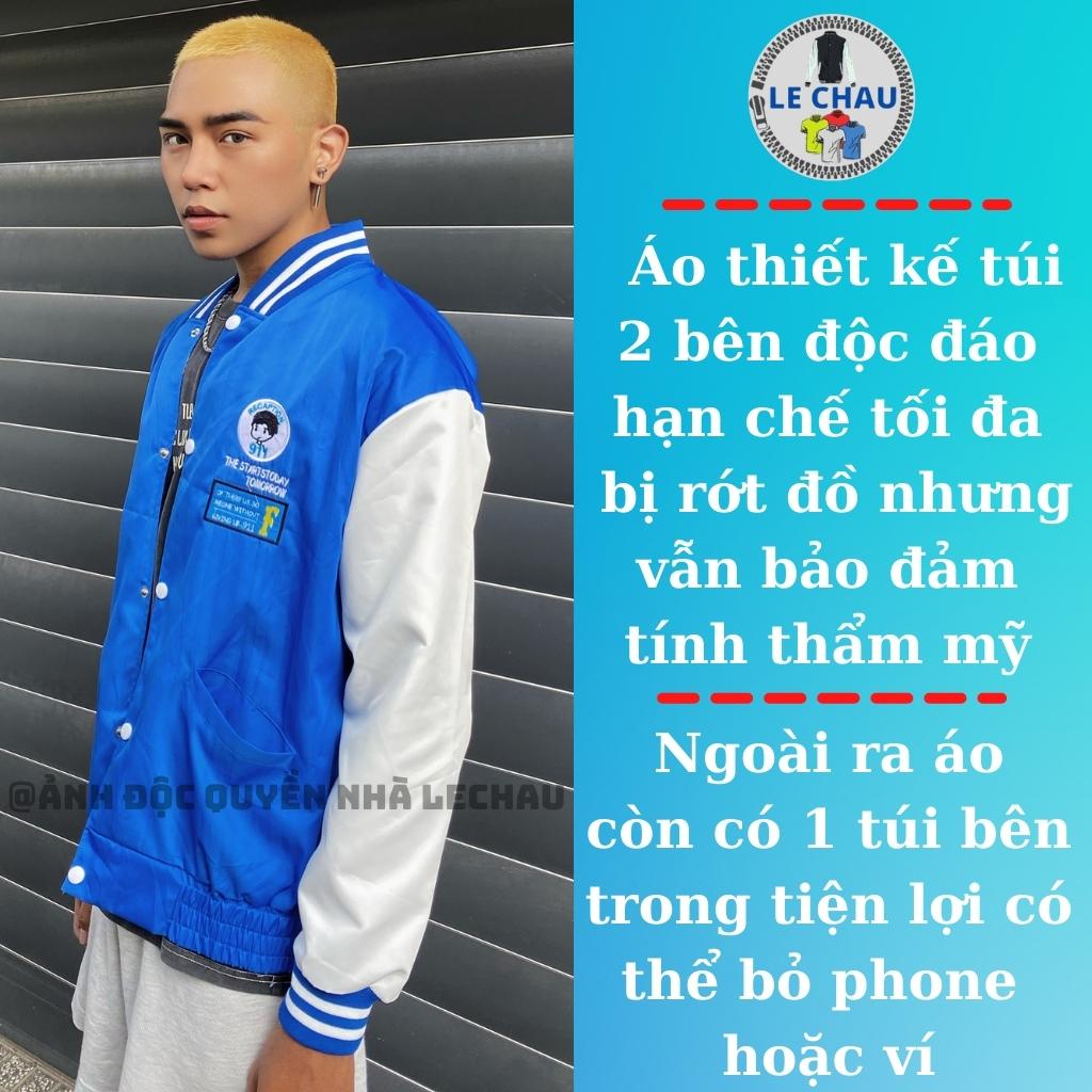 Áo Khoác Dù Bomber Bóng Chài Thêu DINNER 2 Lớp Cao Cấp Form Rộng, Áo Khoác Varsity Nam Nữ Unisex