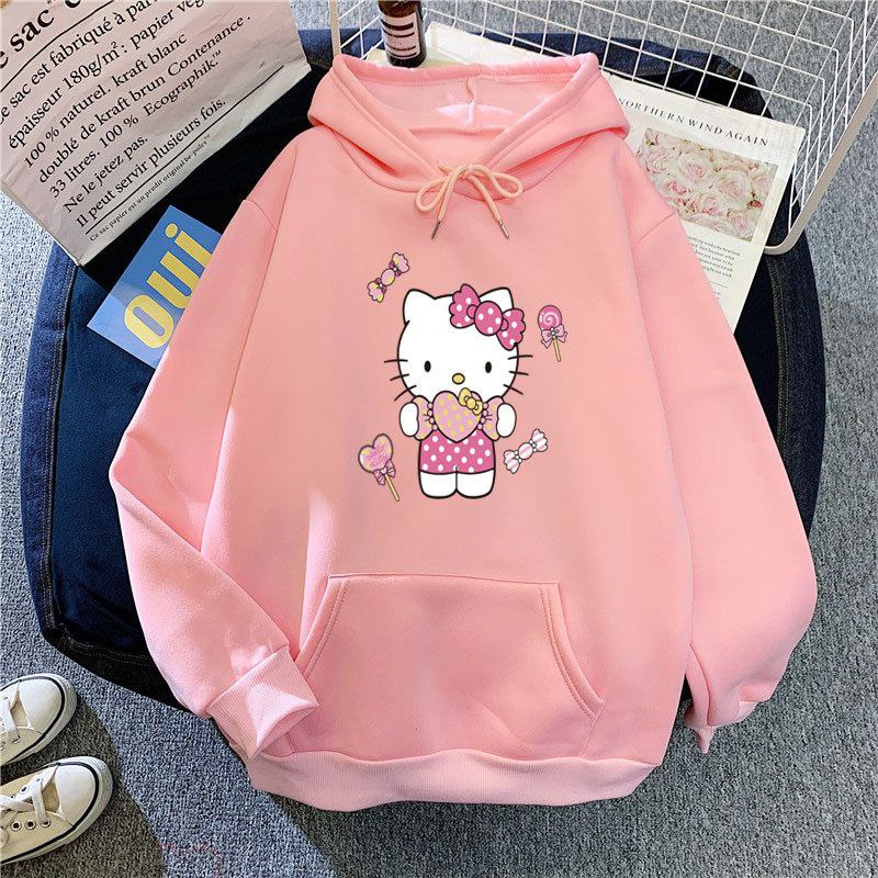 Áo Khoác Hoodie Adidas Aged 6,7,8,9,10,11,12 Tuổi Hình Hello Kitty