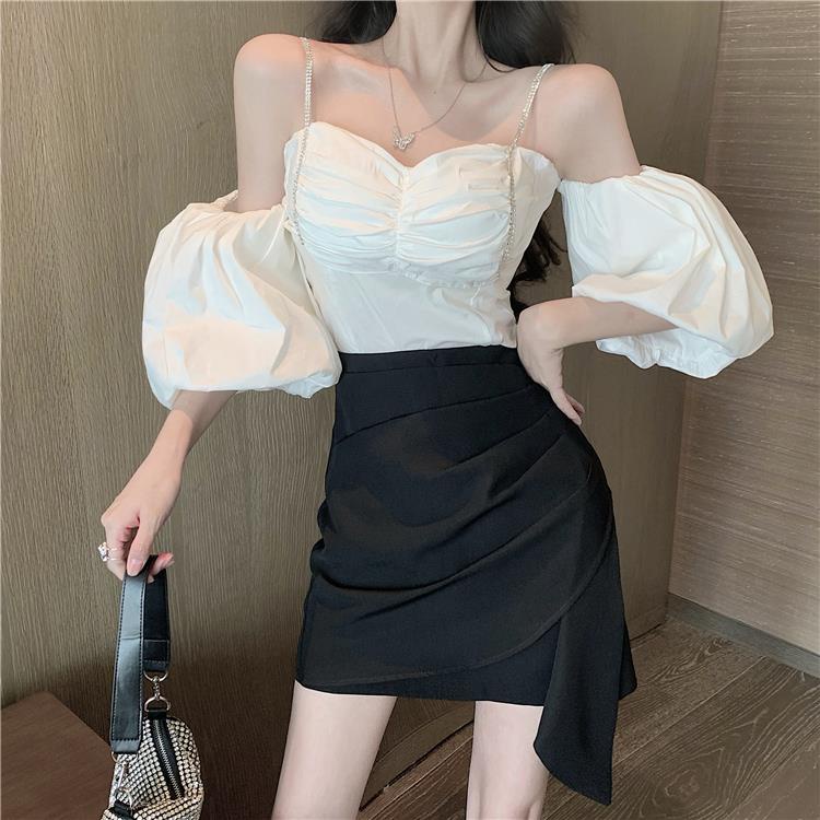 Chân váy công sở cạp cao dáng ngắn chữ a lưng cao basic dúm sườn nhún eo vạt chéo milow recret ôm body  điệu đẹp san