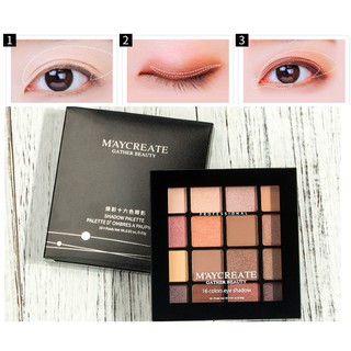 Bảng Phấn Mắt Cao Cấp Palette Professional 16 ô - Maycreate