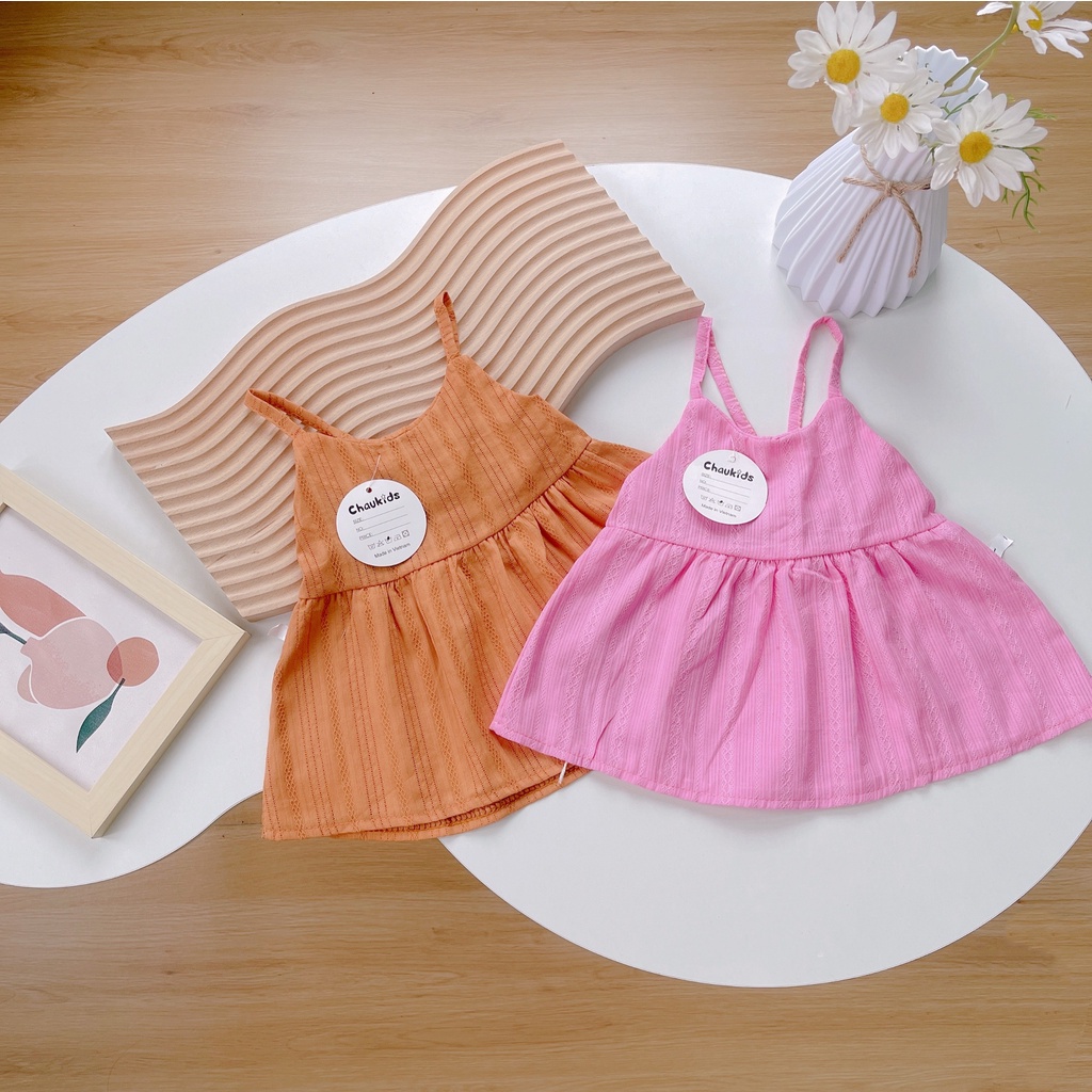 [SALE] Set Bộ 2 Dây Mặc Đi Biển Cho Bé Gái Cực Sang Chảnh, Đồ Bộ Cho Bé Mặc Đi Chơi CK05