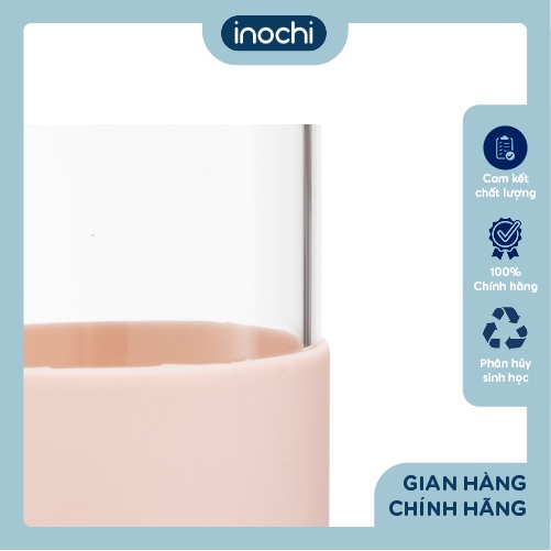 Bình nước thuỷ tinh bọc silicon Inochi - Nikko 550 ml