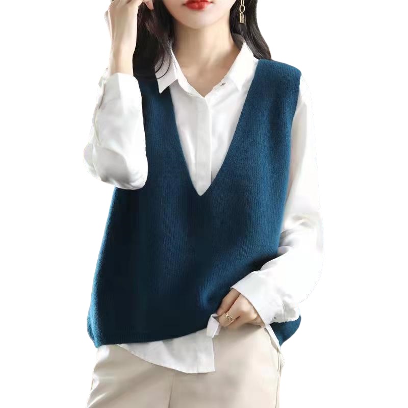 Áo Khoác Len Không Tay Plus Size Cho Nữ