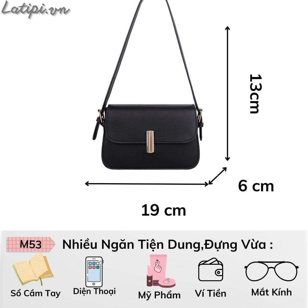 Túi Xách Nữ Kẹp Nách Mini Đeo Chéo Phong Cách Retro Thời Trang Latipi M128