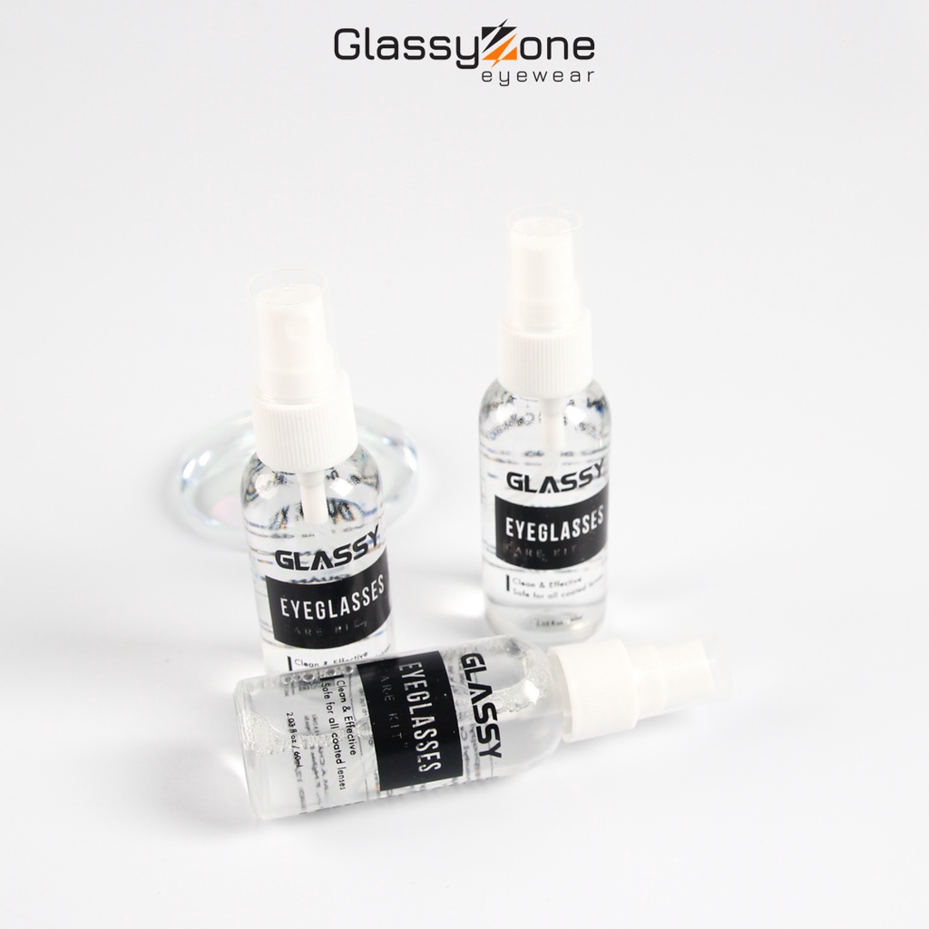 Bình xịt vệ sinh mắt kính, Nước rửa kính Glassy 60ml