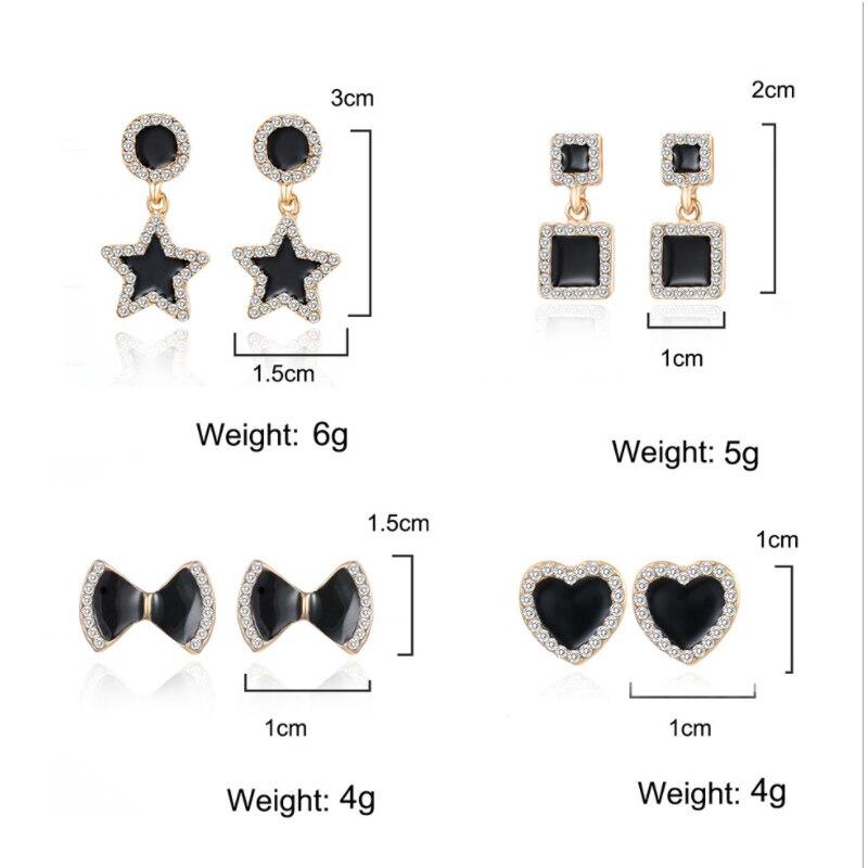 Bông tai hình tròn lớn đính đá lấp lánh làm quà tặng cho nữ