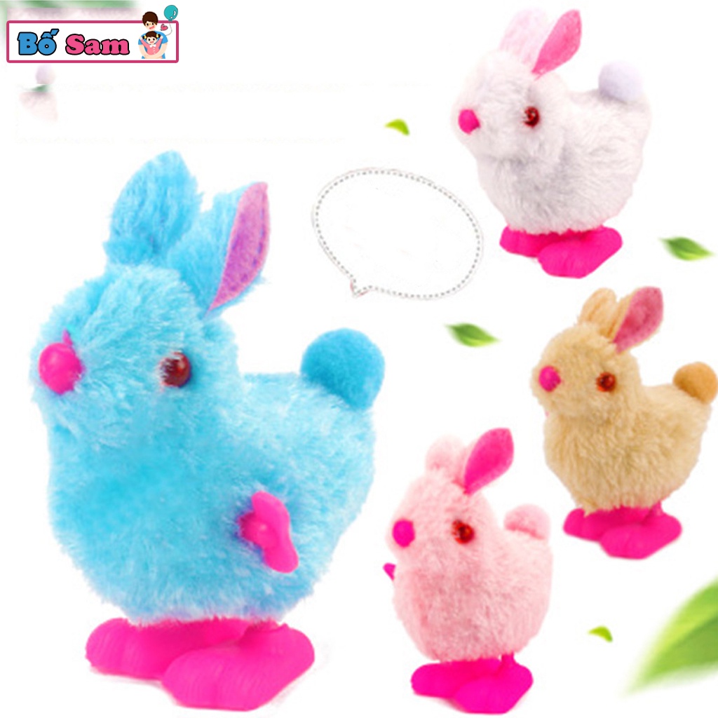 Đồ chơi thỏ con vặn cót thỏ bông vặn cót nhún nhảy đáng yêu cho bé cực vui nhộn Shop Bố Sam
