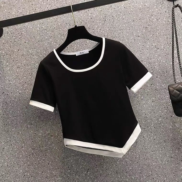 Áo Croptop Màu Trơn Xẻ Tà Thời Trang Dành Cho Nữ