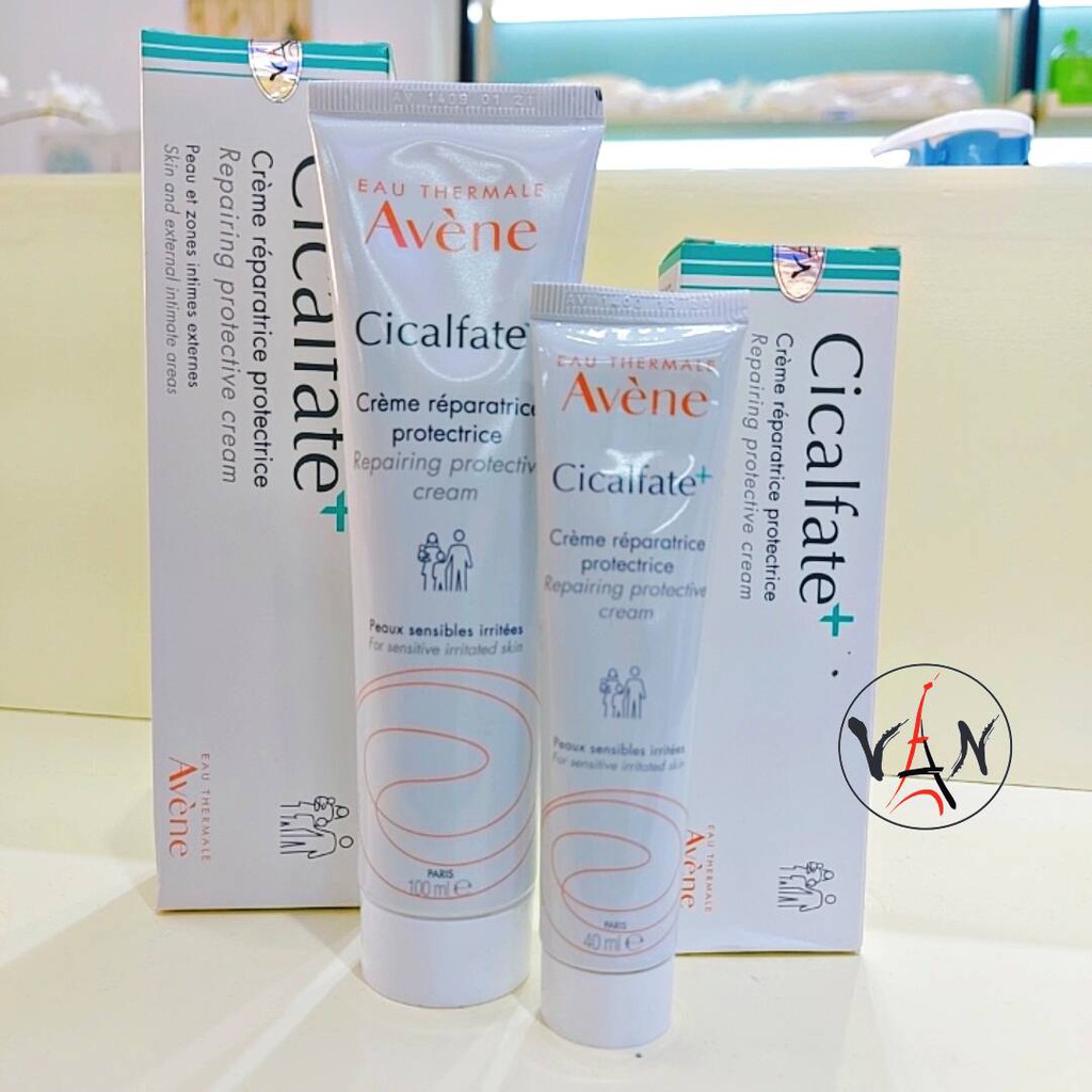 [ Avene] Kem phục hồi, liền sẹo cấp ẩm cho da avene cicalfate+ repairing protective cream 40ml &amp; 100ml