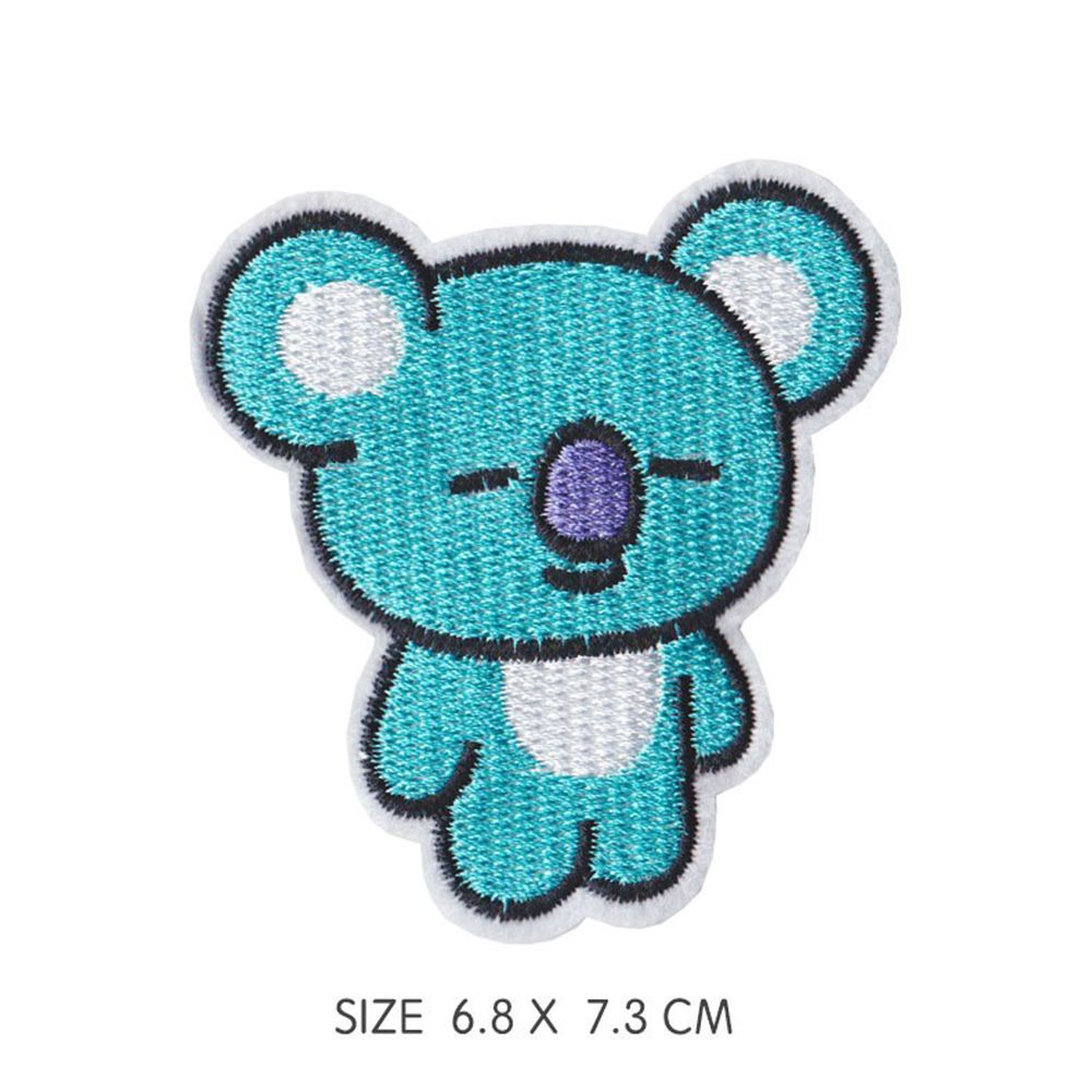 Miếng dán/ ủi quần áo thêu hình BT21 dễ thương