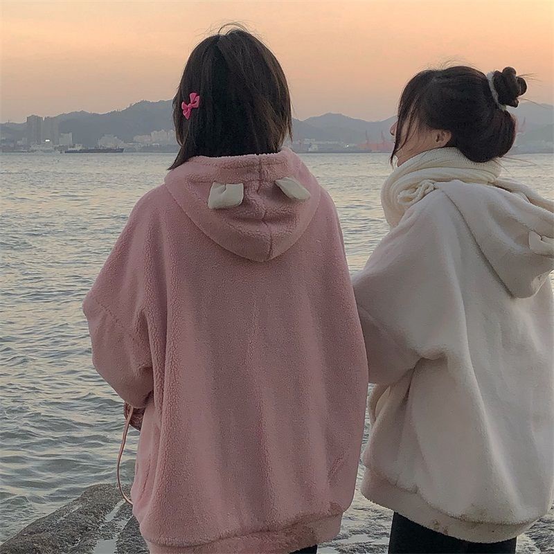 Áo khoác cardigan dáng rộng màu xám phong cách Hàn Quốc thiết kế mới dành cho nữ 2021