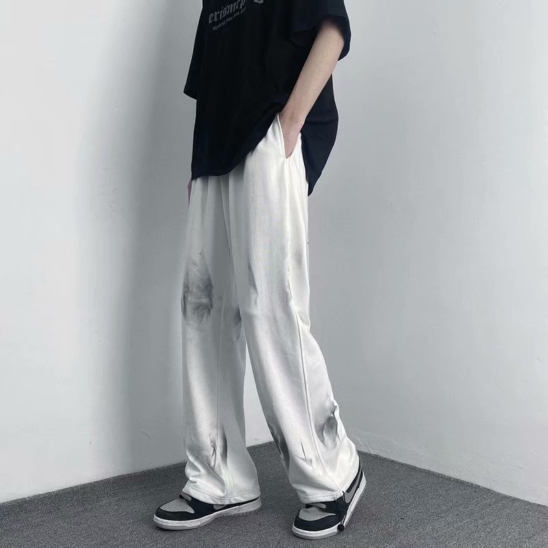 Quần ống rộng kiểu dáng nhuộm màu loang phong cách Hip Hop thời trang sành điệu cho nam size S-3XL