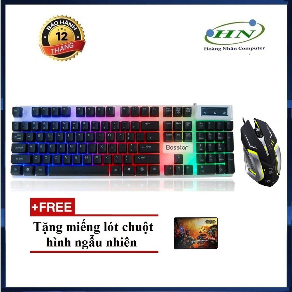 Bộ Bàn Phím LED Giả Cơ Và Bosston G808-K1