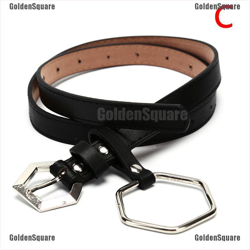 Thắt Lưng Da Pu Khóa Kim Loại Phong Cách Vintage Thời Trang Cho Nữ