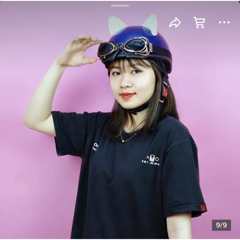Nón Bảo Hiểm 1/2 Nửa Đầu Có Kính Phi Công Cứng Cáp Gọn Nhẹ Có Nhiều Màu Lựa Chọn Chính Hãng Việt Nam Độc Lạ
