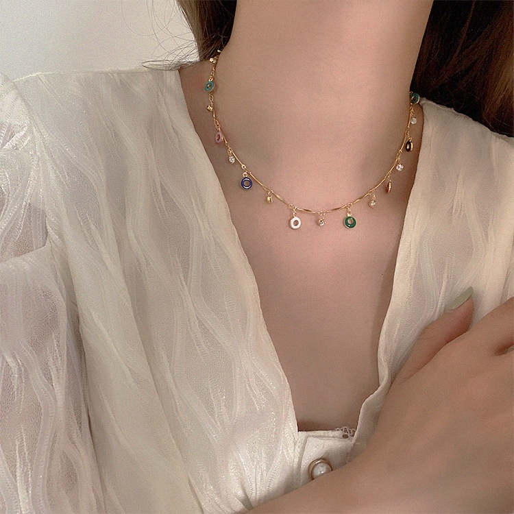 Dây Chuyền Mặt Bánh Donut Nhiều Màu Sắc Xinh Xắn 191208Dây Chuyền Phong Cách Hàn Quốc Dễ Phối Đồ Thời Trang