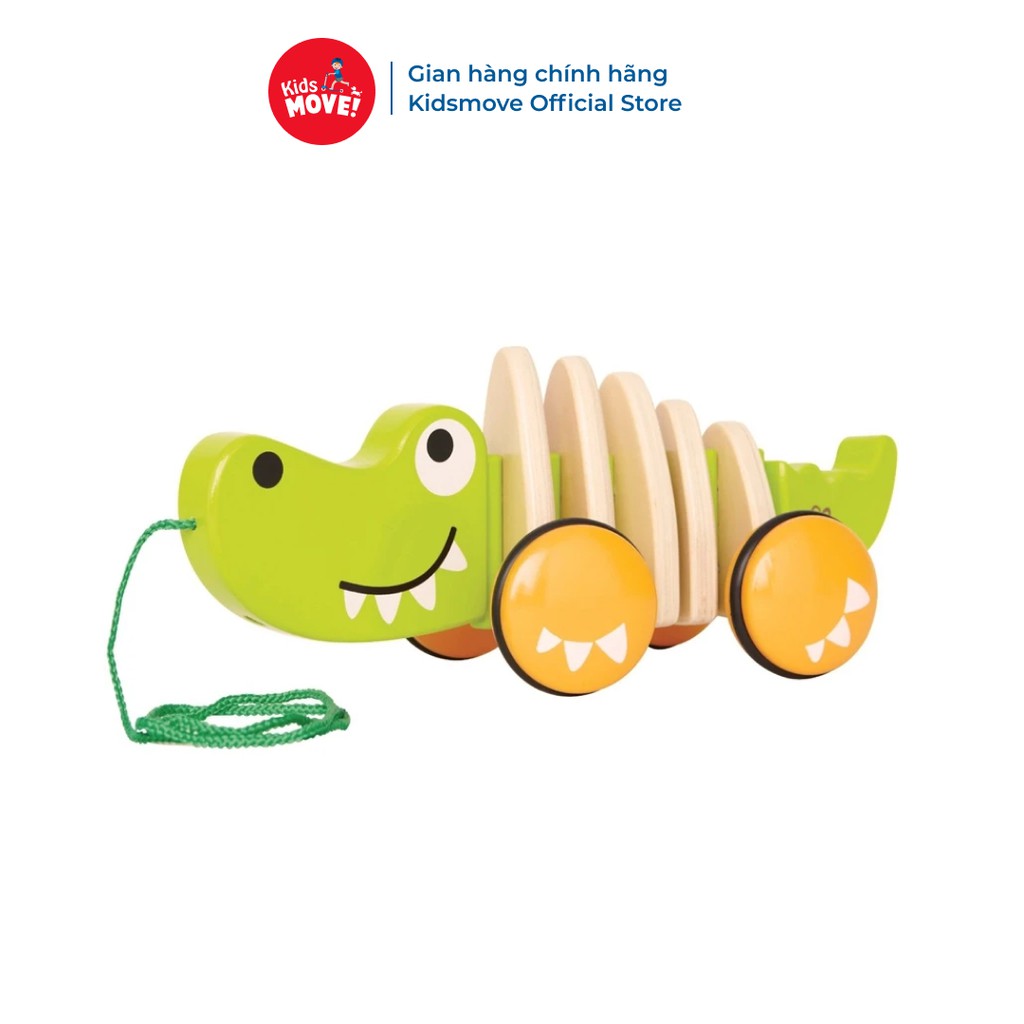 Đồ chơi bằng gỗ có dây kéo cho bé an toàn hình cá sấu và chó biết lắc lư khi chạy Roadstar thumbnail