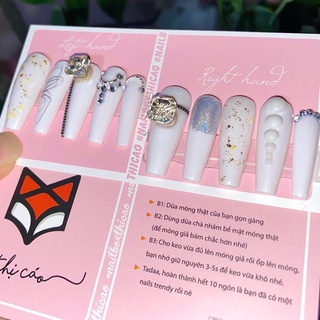 [ Nails Box] Móng úp tone trắng sang chảnh