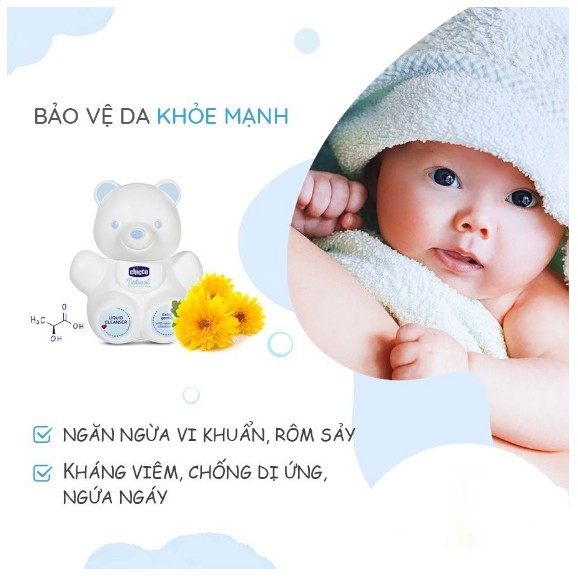 Sữa tắm gội Chicco Natural Sensation gấu Teddy Chicco 300ml/ 500ml