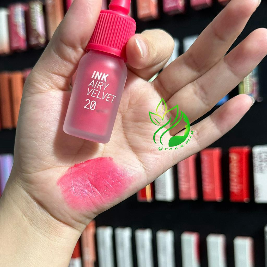 Son Ink Airy Màu 20 Beautiful Coral Pink Hồng Fuchsia Kem Lì Peripera Ink Airy Velvet Lip Tint 4g