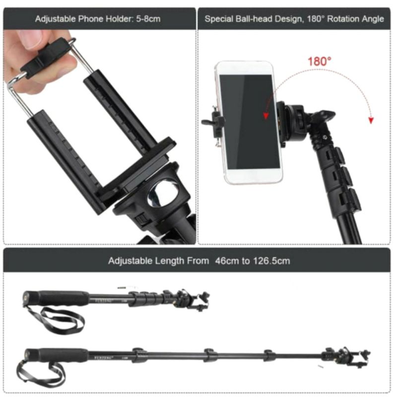YUNTENG Gậy Tự Sướng YT 1188 Có Kẹp Tiện Lợi | BigBuy360 - bigbuy360.vn