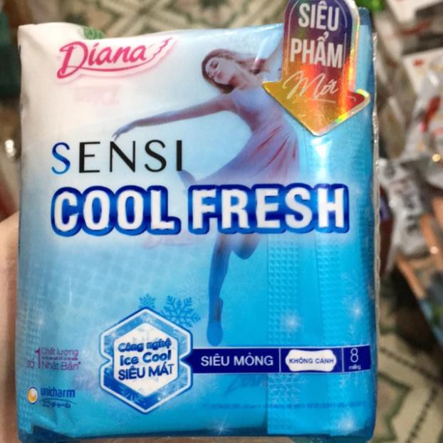 Băng Vệ Sinh Sensi Cool Fresh Siêu Mỏng Không Cánh 8miếng