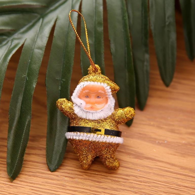 Set 6 Búp Bê Mini Treo Trang Trí Cây Thông Giáng Sinh / Năm Mới Hình Ông Già Noel