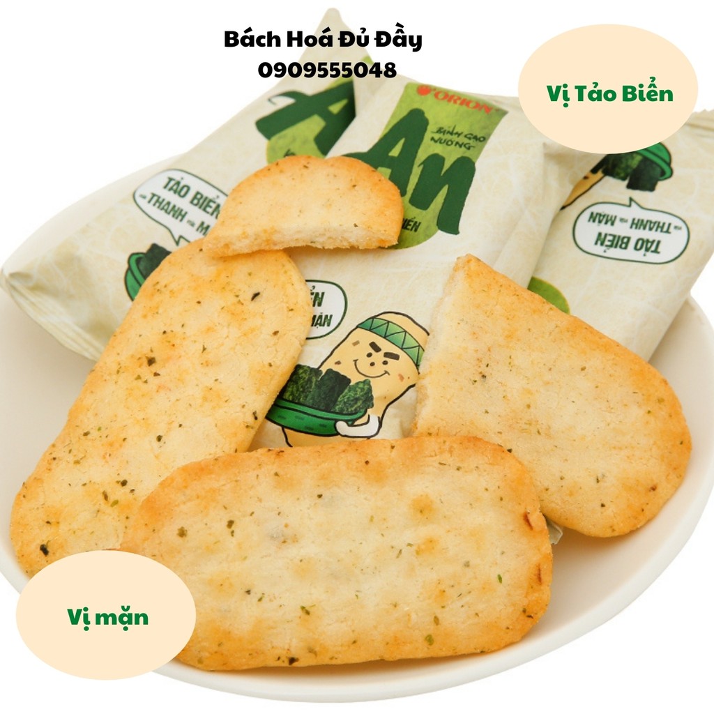 Bánh gạo An Orion thơm ngon, One one giòn tan có đủ 3 vị Tảo Biển, vị Tự Nhiên, vị Cá Nhật thượng hạng