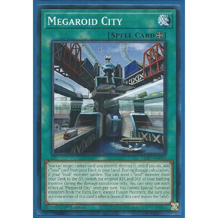[ Zare Yugioh ] Lá bài thẻ bài Yugioh LDS1-EN043 Megaroid City