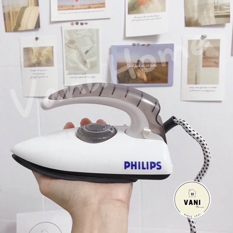 Bàn ủi Philip mini du lịch gấp gọn tiện lợi - Bàn là khô cầm tay mini xếp gọn GZ500